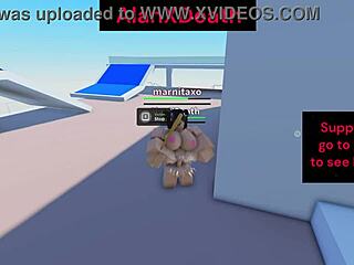 in this roblox fight game, she rides cock outdoors publicly