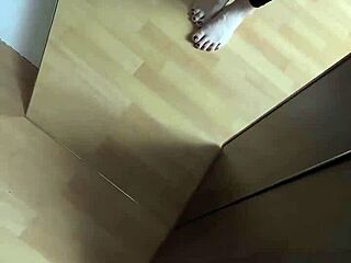 girl wakes up early for her smelly white socks fetish play