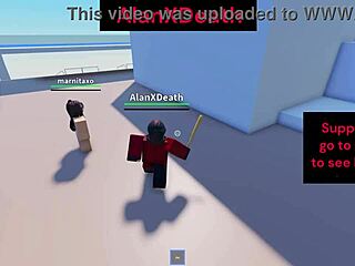 in this roblox fight game, she rides cock outdoors publicly