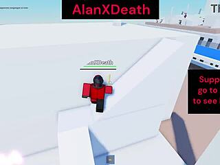 in this roblox fight game, she rides cock outdoors publicly