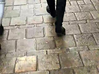 Teen ass sways captivatingly under hidden spy cam gaze