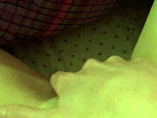 Brunette Grinds Shaved Pussy On Pillow While Sucking Fingers And Tweaking Nipples Pov