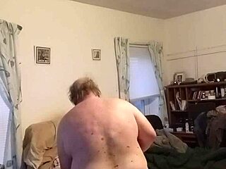 62-Year-Old Shoves Vibrator Deep in Tight Country Ass