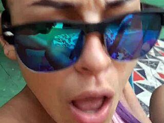 universitaria maniac skinny latina couple first time fat ass fucked bareback poolside outdoors