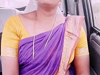 House maid gets dirty car sex with telugu dirty talk action