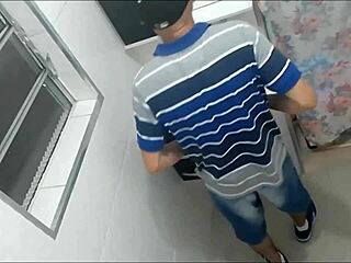 Redhead teen ASS fucked hard by stranger in bar bathroom outdoors