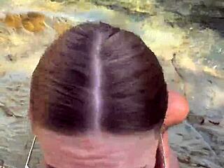 Best Stranger Beach Blowjob Ends with Cum Facial and Tits Covered