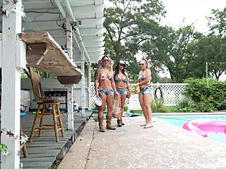 i can't resist big tits cougar sucking monster cock at pool bash