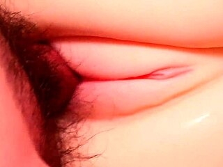 shove deep in cute fuck doll's shaved pink pussy double toys