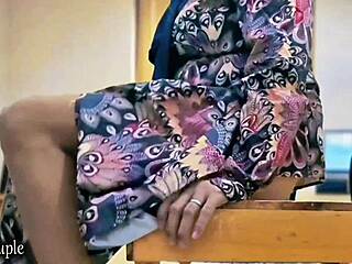 Hijab Muslim Wife Cheats On Hubby With Secretary's Vibrator In Pussy