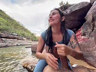 Argentinian Ass Pounded by Stranger for Cash by the River!