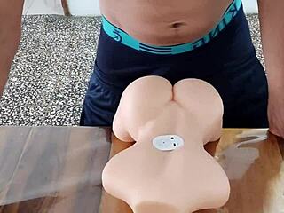 Kinky Young Canadian Neighbor Tries Cuckold Domination with Old Sex Doll