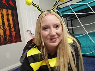 kallie taylor eyes step bro's tempting candy treat with intrigue