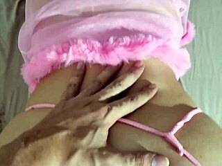 Heart racing as he ravages the preppy girl in her tight pink lingerie