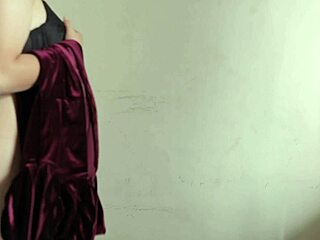 busty indonesian teen slut skips party to rub her huge ass in lingerie