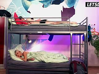 curious how cute blonde lika star tests fucking skills in horny hostel?