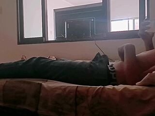 damn professor drops by to slurp student's fat cock after class tease