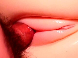 shove deep in cute fuck doll's shaved pink pussy double toys