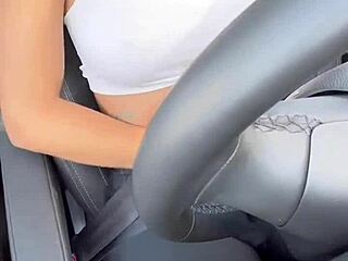 naked teen licks pussy orgasms outdoors in traffic muff diving cunilingus