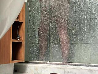 bbw gets busted stroking fat pussy in steamy shower