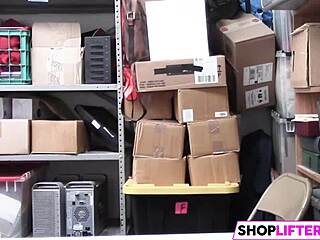 mum watches her thieving teen daughter get drilled hard by the cop's monster cock in the shop
