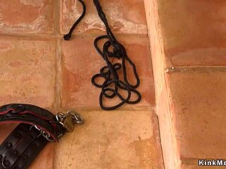 Bound teen's gaping ass wrecked by BBC in kinky BDSM submission.