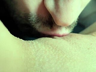 Naughty Couple's Homemade Tongue Deep in Wet Pussy Licking