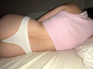 Cute 18-year-old petite European girl close-up JOI teaches butthole gaping licking tight pussy filming