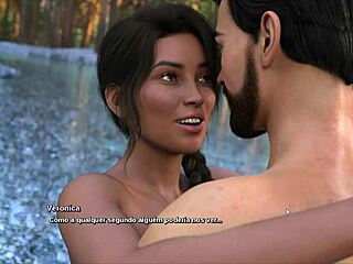 veronica's pussy pounded lakeside in frantic outdoor fuck