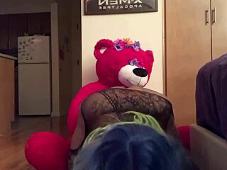 me seducing my teddy bear with hot ebony lap dance moves