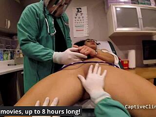 Nurse Jasmine Rose Strangles Cock with Deepthroat in Hospital Heels