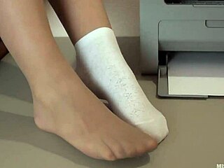 Goddess Teases Beautiful Feet in Socks Close-Up Compilation