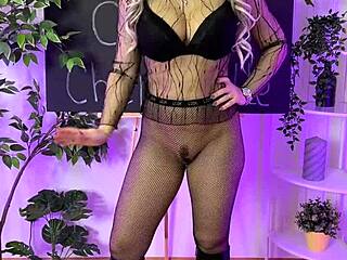 uhh, slipping into these fishnet nylons at the club feels sooo good