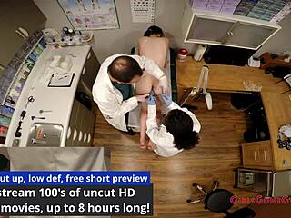 Tampa uni nurse spreads small tits for patient anal fingering exam