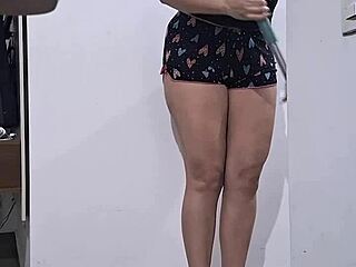 husband captures old wife scrubbing floor in cuckold fetish