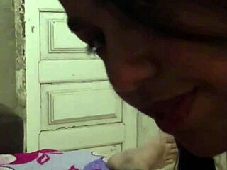Teen Latina sits on cock rides cowgirl then takes facial cumshot POV homemade