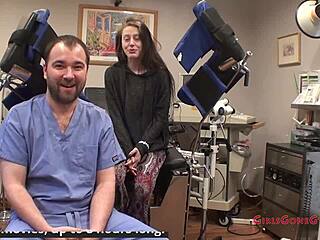 Tampa uni nurse spreads small tits for patient anal fingering exam