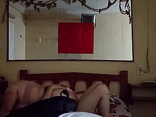 roommate slut rides cowgirl then doggy creampie