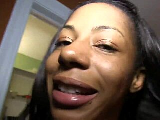 Petite redbone stripped and ripped clothes for ghetto trap house monster cock pounding