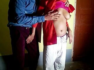 horny schoolgirl fucks security guard quick for exam paper with dirty talk