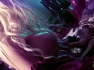 blonde milf's big boobs sway perfectly taking huge cock deep