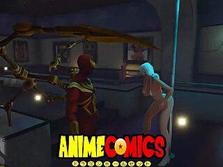 spider-man bangs the hot prostitute in wild comic adventure