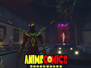spider-man bangs the hot prostitute in wild comic adventure