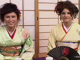 sayuni and sakuna join two guys for wild foursome riding cocks and face fucking