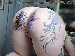 starting day with huge black monster cock fisting my exotic tattooed anal pussy...