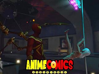 spider-man bangs the hot prostitute in wild comic adventure