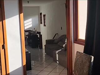 wife almost catches me eating her friend's pussy in kitchen