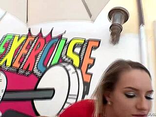 fat cali carter takes boner deep in her bubble butt during chubby anal pounding