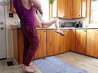 Daddy Fingers Stepdaughter to Massive Kitchen Squirting Orgasms Good Girl