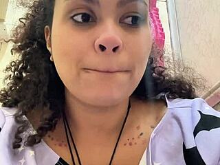 GASSY BBW LATINA FARTS on Toilet After Creamy Milk Intolerant Binge HUGE